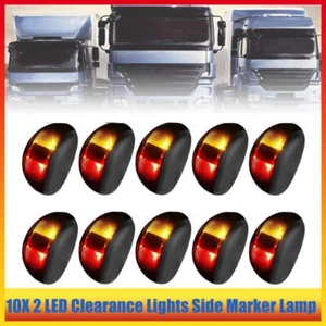 10X 2 color LED Clearance Light Side Marker Lamp Amber&Red Trailer Truck 10-24V - Imagen 1 de 11