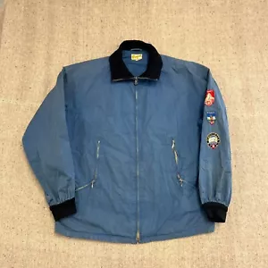 Vintage Bogner Jacket Mens XL Blue 1960s Tourist Souvenir Germany Full Zip - Picture 1 of 11