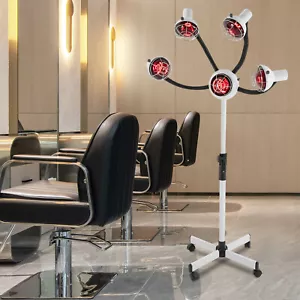 750W 5 Kopf Salon Infrarot Wärmelampe, Höhenverstellung Styling Dauerwelle Trockner - Bild 1 von 16