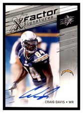 2009 Upper Deck SPx X-Factor Signature Auto CRAIG DAVIS #X-CD COMBINED SHIPPING
