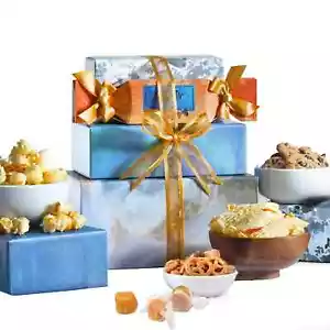 Broadway Basketeers Chocolate Food Gift Basket Tower Snack Gifts -NEW - Picture 1 of 5