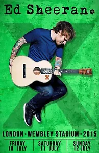 Ed Sheeran 2015 London Concert Poster 11 X 17 Framed - Picture 1 of 2