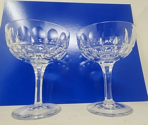 2 Bicchieri Stuart Clifton Park Champagne o Sherbet Cristallo - Vetro - Alto 4-1/2" - Foto 1 di 7