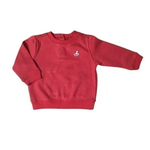 Gymboree Girls Sweatshirt – Size 0-3M, Rust Red with White Embroidered Sailboat - Picture 1 of 4