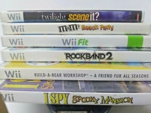 Nintendo Wii 6 Games Bundle - Wii Play I Spy,Friend Ship,Rock Band 2 plus 3 more - Picture 1 of 7