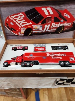 BILL ELLIOTT #11 Budweiser Racing Team 1/64 Diecast Transporter & 2 Car SET NEW - Image 1 of 2