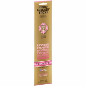 Gonesh Incense Sticks - 12 Packs - Raspberry- 20 Sticks Per Pack Extra Rich - Picture 1 of 4