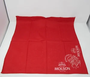Vintage Molson Bier rot BBQ Rodeo Bandana Boothill Cookers Thompsons Texas 1990er - Bild 1 von 3