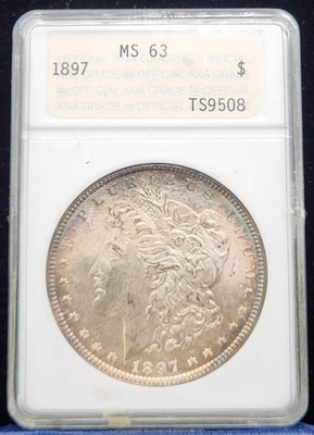 1897 Morgan Silver Dollar ANA Holder US Mint $1 Coin Philadelphia Mint - Image 1 of 2