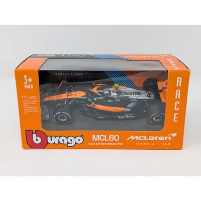 Burago McLaren MCL60 Lando Norris #4 1:43 F1 British Grand Prix 2023 NEW - Image 1 of 4