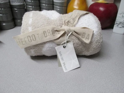 Manta de recepción Barefoot Dreams Cozychic Dreams 30"x30" piedra/blanco Foto 1 de 4