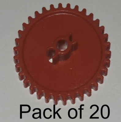 (20) K'NEX GEARS Red 55mm 2 1/4" Gear KNEX Bulk Replacement Parts/Pieces Lot - Image 1 of 2