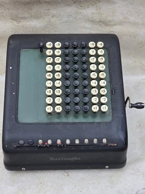 Antique 1920's Burroughs, 9 Column, 7 Row Calculator, Adding Machine - A589932 - Image 1 of 4