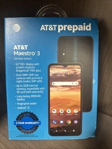 AT&T U626AA Maestro 3 6.5" 32GB 3GB RAM Ocean Green LTE AT&T Prepaid Smartphone - Picture 1 of 7