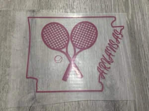 Arkansas Tennis rosa DTF Shirt Transfer zum Selbermachen Handwerk direkt auf Film 7” x 6” - Bild 1 von 3