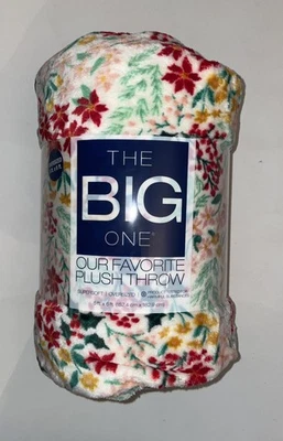 Manta de felpa Holiday Floral The Big One de gran tamaño súper suave 5'x6' Foto 1 de 4