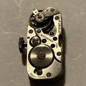 Bucherer Movement 17 Jewel Parts/Repair ETA 746 Stem Crown Winds Sets Runs - Picture 1 of 5