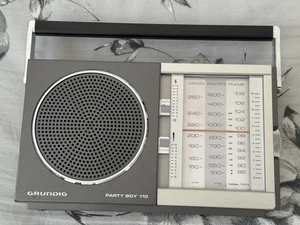 GENUINE VINTAGE GRUNDIG PARTY BOY 110 RETRO PORTABLE RADIO WITH POWER CABLE VGC - Picture 1 of 22