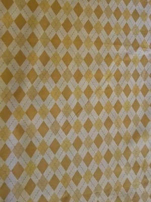Tela BTY X 44"W por Fabri-Colt Oro Amarillo Geométrico Rombo Formas Acolchado  Foto 1 de 2