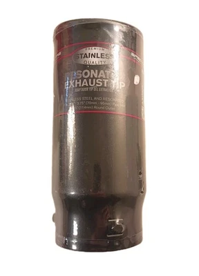 Punta Spectre Exaust negra redonda de acero inoxidable para Universal 22361 Foto 1 de 4