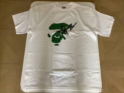 Auténtica camiseta de un mono de baño bape abc camuflaje cara de mono sta blanca verde XL Foto 1 de 4