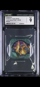 CGC 9 MINT Tretta Pokemon Japanese Arcade Chip / Coin! Mega Charizard Y Holo - Picture 1 of 2