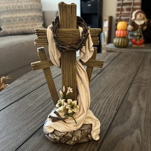 Cruz de Pascua Decoración religiosa Simboliza la Resurrección de Jesucristo - Imagen 1 de 10