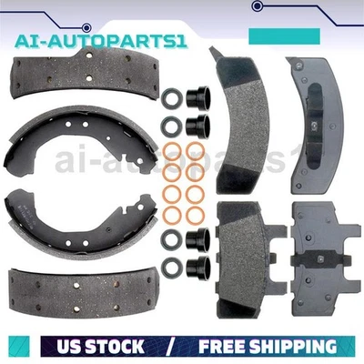 For 1993-1999 Chevrolet C1500 Front Brake Pads Rear Drum Brake Shoes - Image 1 of 4