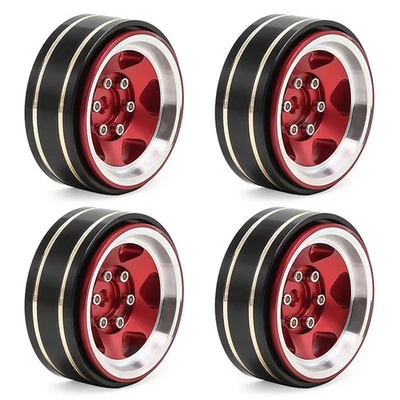 For 1/18 TRX4M SCX24 FMS Ascent-18 RC Car 1.0"Tire Beadlock Wheel Rim Hub - Image 1 of 4