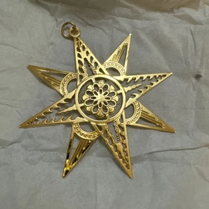 Metropolitan Museum of Art MMA Star Ornament 2003 etched gold overlay Star - Picture 1 of 7