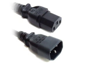 HP 142263-008 IEC C13/C14 Power Cord Extension Cable / Stromkabel 10A 250V 0.70m - Bild 1 von 1