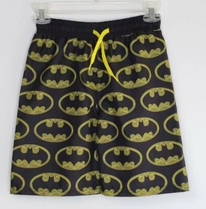 DC Comics Batman Swim Board Short Trunks Boy's Medium (8-10) Black Cord Mesh New - Picture 1 of 7