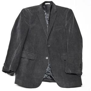 NEW Pronto Uomo 39R 40R Black Gray Corduroy Mens Blazer Sport Coat Jacket - Picture 1 of 12
