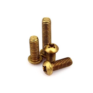M4 M5 M6 Brass Phillips Screws Half Round head Bolts Machine Screw 8-50mm Length - Picture 1 of 4