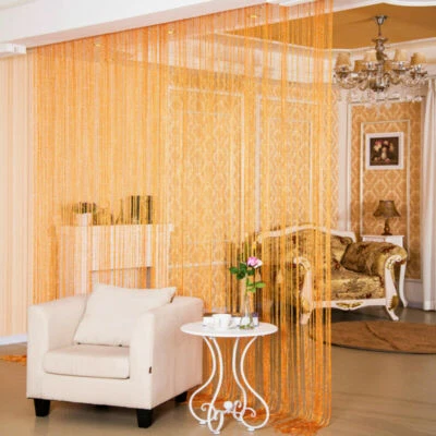 Cadena Puerta Cortina Cuentas Habitación Divisor Panel Ventana Borla Cristal Flecos 2*1M EE. UU. Foto 1 de 4