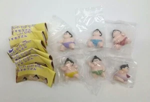 Narabundesu Little Sumo Wrestler Mini Figur alle 6 Set Gashapon Bandai Japan NEU - Bild 1 von 14