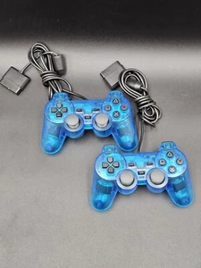 Mandos PS2 PlayStation 2 DualShock azul claro, recambio SCPH-10010 - Imagen 1 de 5