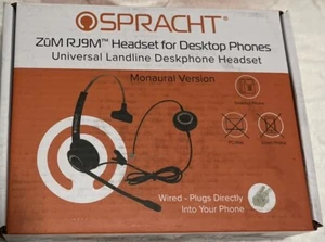 New SPRACHT ZUMRJ9M Headset for Desktop Phones Universal Single Ear BLACK . - Picture 1 of 4