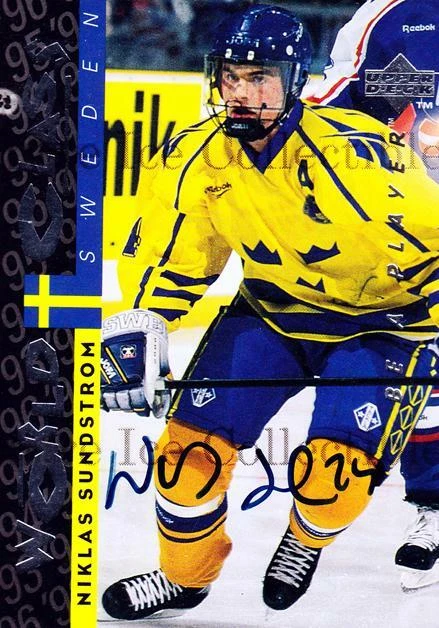 1995-96 Be A Player Auto #177 Niklas Sundstrom - Image 1 of 1