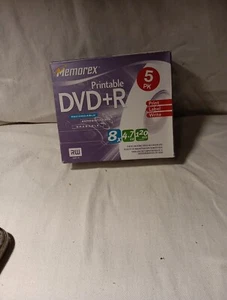 Vtg. Memorex Printable DVD +R 5CT.in Case 4.7 GB 120 MIN. - Picture 1 of 5