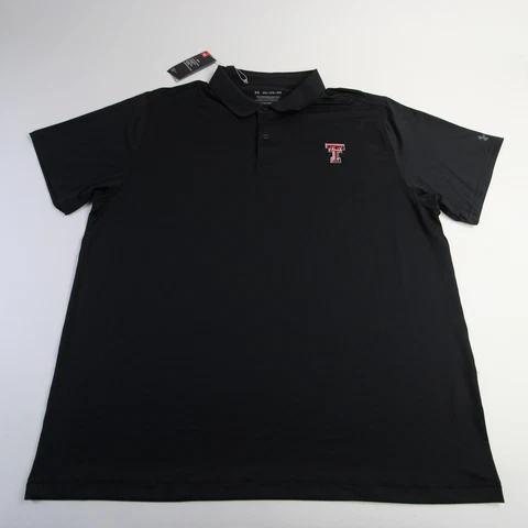 Texas Tech Red Raiders Under Armour HeatGear Polo Men's Black New Cover