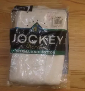VINTAGE JOCKEY THERMA KNIT COTTON LONG JOHN TIGHTS SIZE M NEW RIPPED PACKAGE - Picture 1 of 7