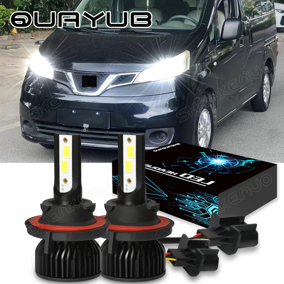 Lâmpadas de LED altas/baixas para faróis Nissan NV200 Van 4 portas 2.0L 2013-2021 9008/H13 - Imagem 1 de 4