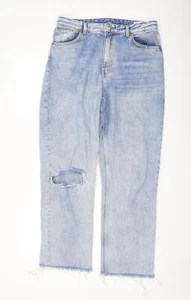 Monki Womens Blue Cotton Blend Mom Jeans Size W30 L29in - Picture 1 of 10