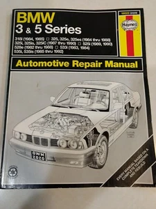 BMW 3 & 5 SERIES 1984 thru 1992 AUTOMOTIVE REPAIR MANUAL - Picture 1 of 7