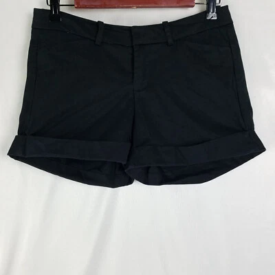 Mossimo Shorts Womens 2 Black Fit 3 Low Rise Cuffed Chino Flat Front Pockets - Image 1 of 4