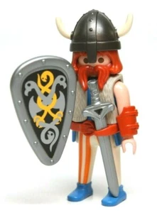 Playmobil Figur Wikinger Krieger ""Fell"" Weste gehörnter Helm Schnurrbartschild 3152 - Bild 1 von 1