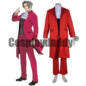 Wright Ace Attorney Miles Edgeworth Reiji Mitsurugi Cosplay Costume F006 - Picture 1 of 4
