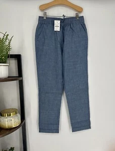 Crewcuts Girls Elastic Waist Blue Chambray Pant Size 12 - Picture 1 of 4
