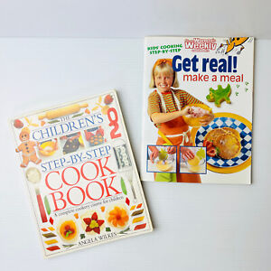 2 x Childrens Cookbooks Womens Weekly Make A Meal + Step By Step Cookbook Wilkes